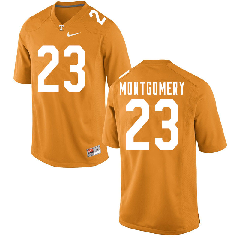 Men #23 Isaiah Montgomery Tennessee Volunteers College Football Jerseys Sale-Orange